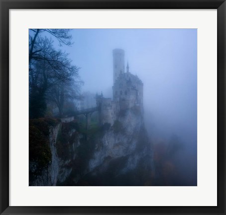 Framed Castle in the Mist Print
