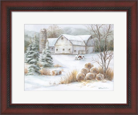 Framed Winter Hay Print