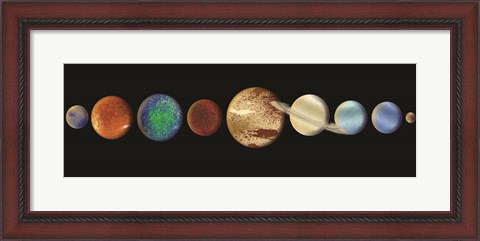 Framed Planets In The Dark Print