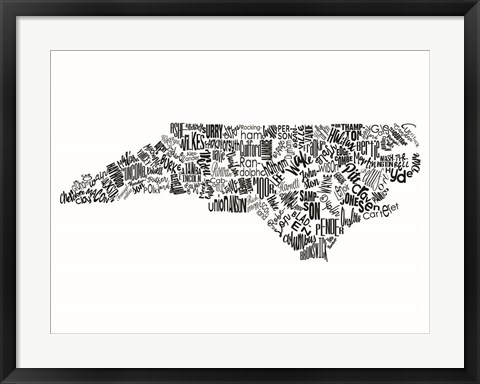 Framed North Carolina Print