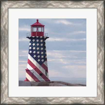 Framed American Lighthouse Print