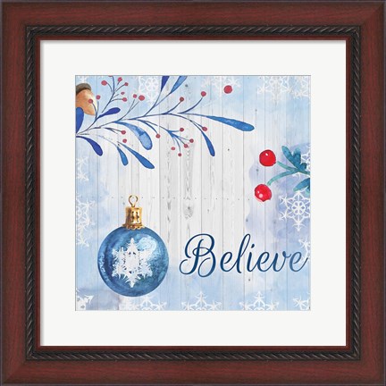 Framed Christmas Believe Print