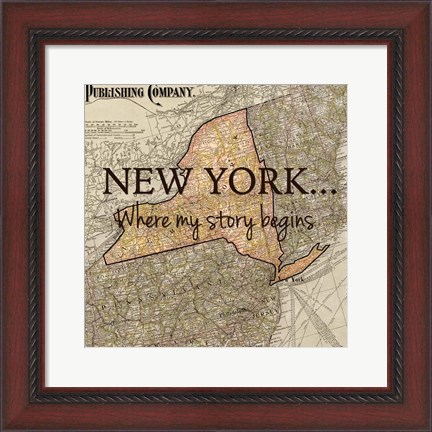 Framed New York My Story Print