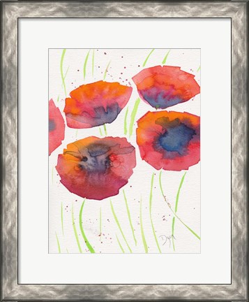 Framed Poppies July 2 Print