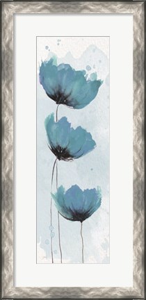 Framed Blue Poppies 2 Print