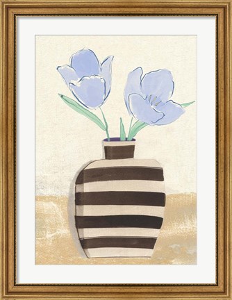 Framed Vase with Tulips II Print