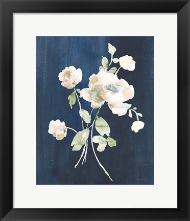 Framed White Florals of Summer III Print