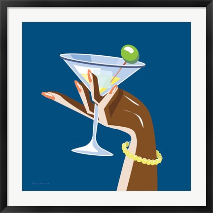 Framed Cocktail Time I Sq Print