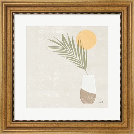 Framed Sun Palm II Sq Print
