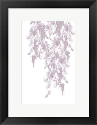 Framed Weeping Willow Mauve Splash 1 Print