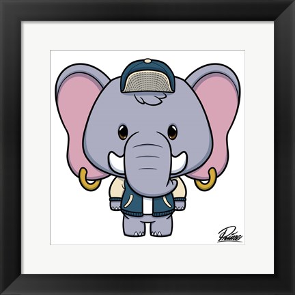 Framed Ethan Elephant Print