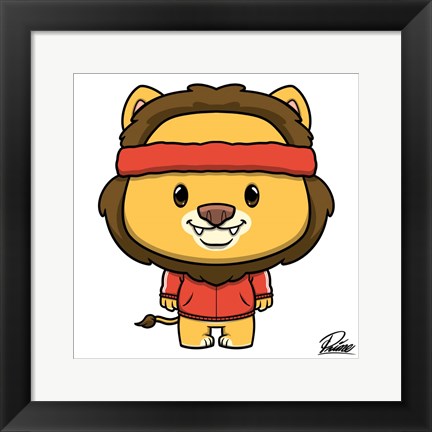 Framed Lucas Lion Print