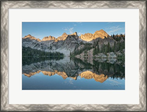 Framed Alice Lake Sawtooh Mountains Idaho Print