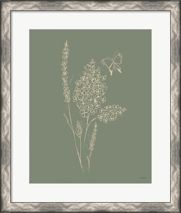 Framed Among Wildflowers I Sage Print