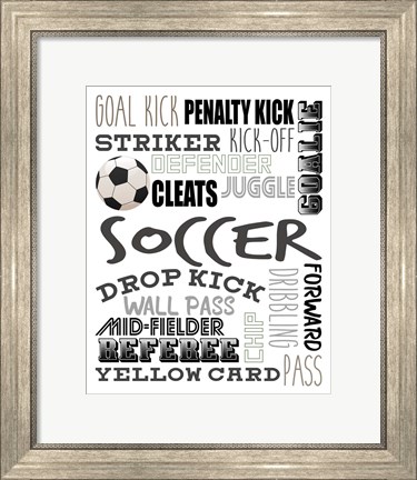 Framed Soccer V2 Print