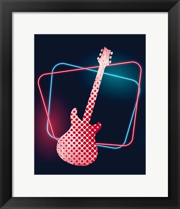 Framed Neon Music 1 Print