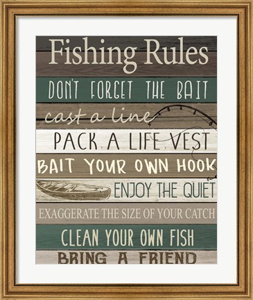 Framed Fishing Print