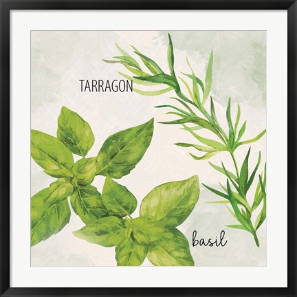 Framed Fresh Herbs 1 Print