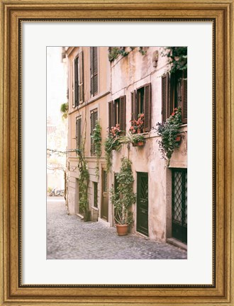 Framed Rustic Roman Street Print