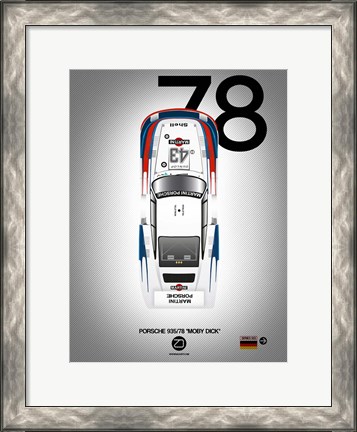 Framed 1978 Porsche 935/78 &quot;&quot;Moby Dick&quot;&quot; Print