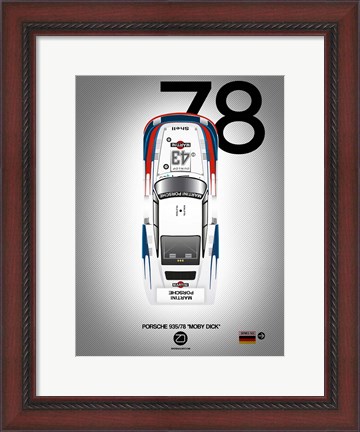 Framed 1978 Porsche 935/78 &quot;&quot;Moby Dick&quot;&quot; Print