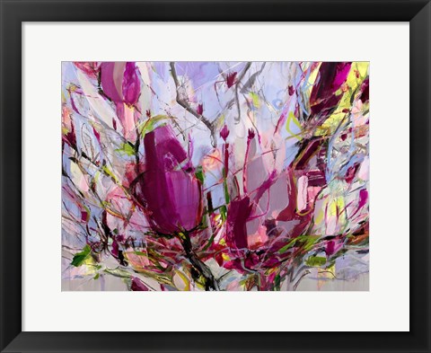 Framed Magnolia Blossoms Print