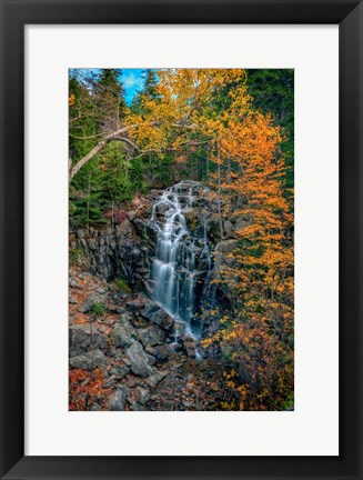 Framed Hadlock Falls on an Autumn Day Print