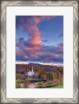 Framed Autumn Dusk at Stowe Print