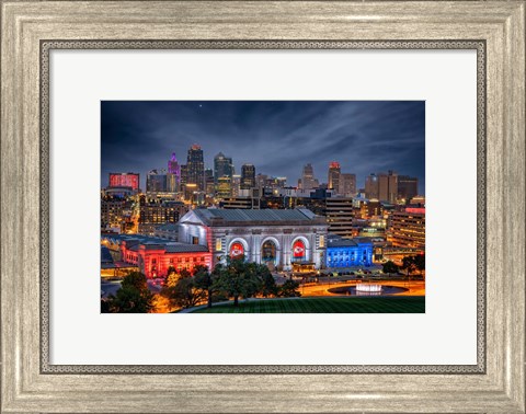 Framed Kansas City at Night Print