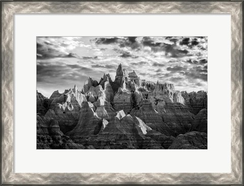Framed Badlands Chiaroscuro Print
