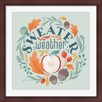 Framed Sweater Weather II Print