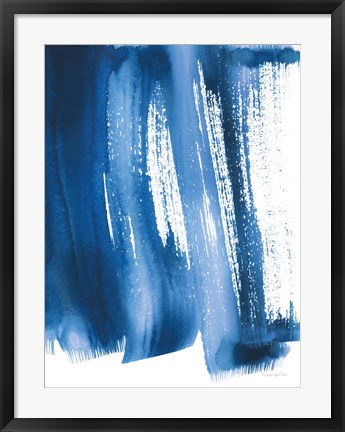 Framed Bold Blue I Crop Print