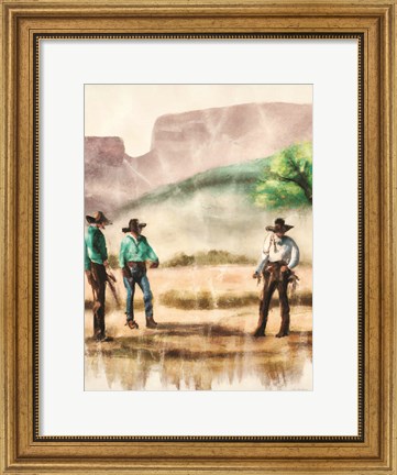 Framed Cowboy Friends II Print