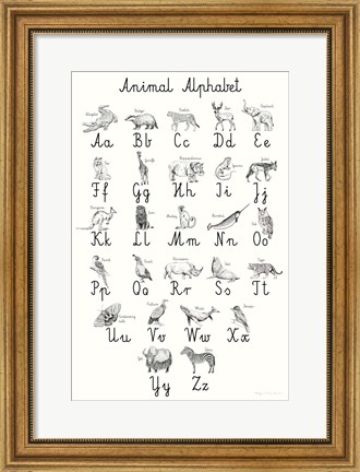 Framed Animal Alphabet Print