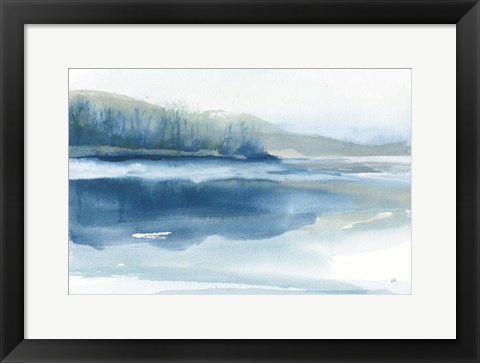 Framed Blue Fog II Print
