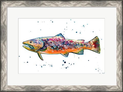Framed Colorful Trout Print