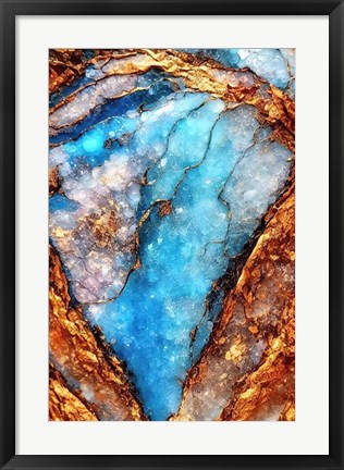 Framed Aqua Pegmatite Print