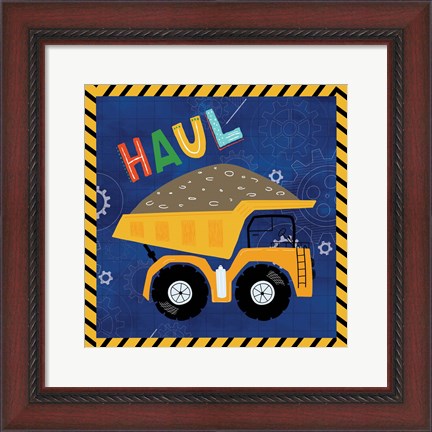 Framed Haul - Dump Truck Print