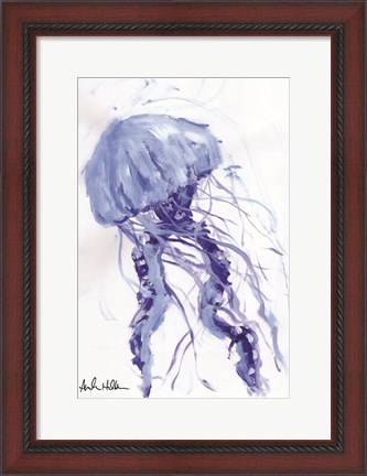 Framed Blue Jellyfish Print