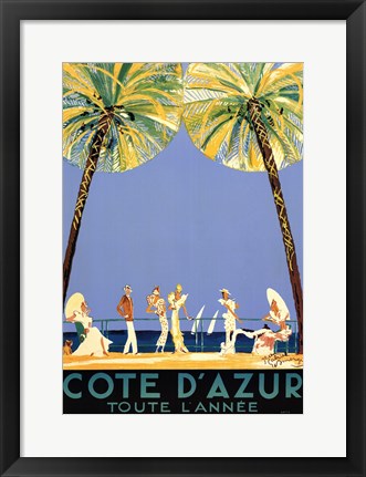 Framed Cote d&#39;Azur Print