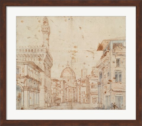 Framed Firenze Perspective Print