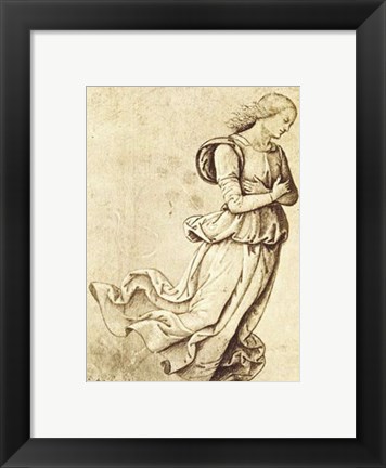 Framed Sepia Woman Dancing Print