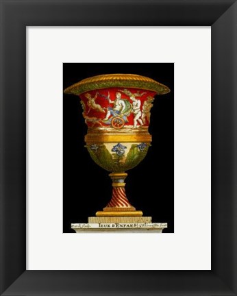 Framed Vase with Chariot Print