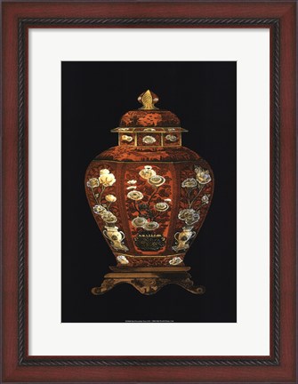 Framed Red Porcelain Vase (P) I Print