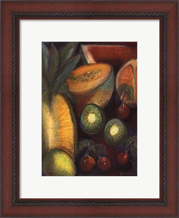 Framed Luscious Tropical Fruit I Print