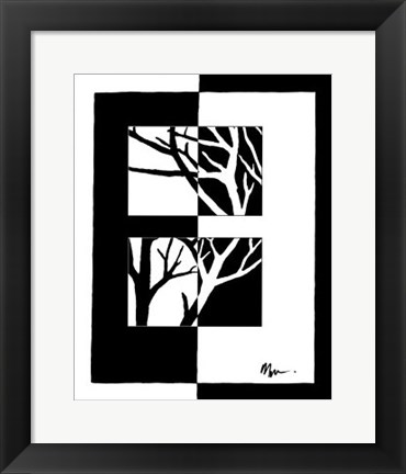 Framed Minimalist Tree I Print