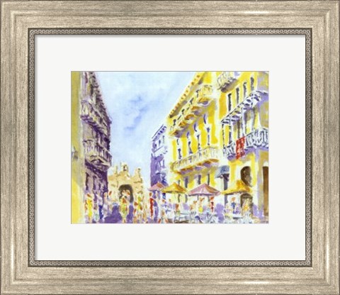 Framed Street Scene, Puerto Rico Print