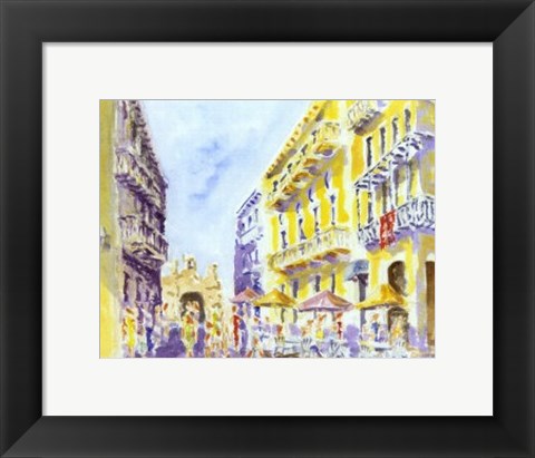 Framed Street Scene, Puerto Rico Print