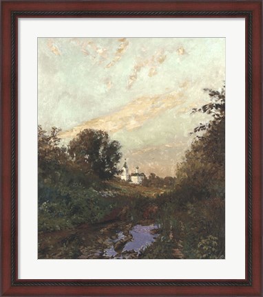Framed Road to the Church Print