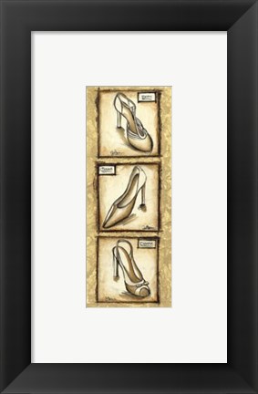 Framed Printed-Sepia Shoes II Print